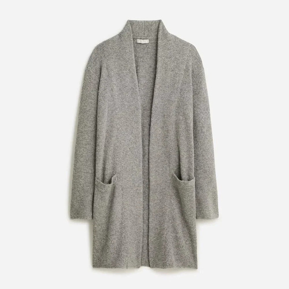 J. Crew Gray Cocoon Merino Wool Alpaca Blend Sweater Blazer Size‎ XS - Picture 2 of 9